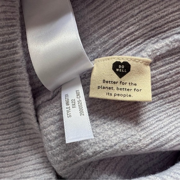Madewell Melwood Square Neck Wool Blend Sweater in Coziest Yarn Lilac Small - Picture 9 of 10